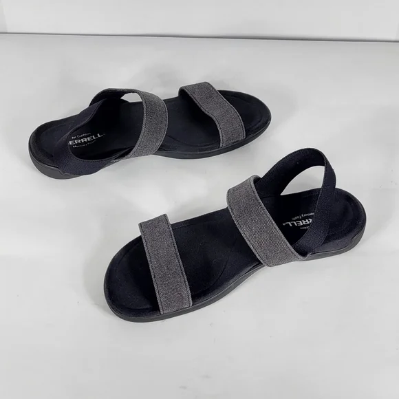 Merrell Black Sandals with Memory Foam #752 Size 9 - Picture 3 of 11
